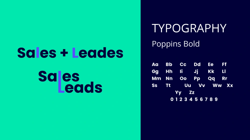 sales leads typographie